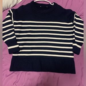 Stripped Crewneck Sweater size large